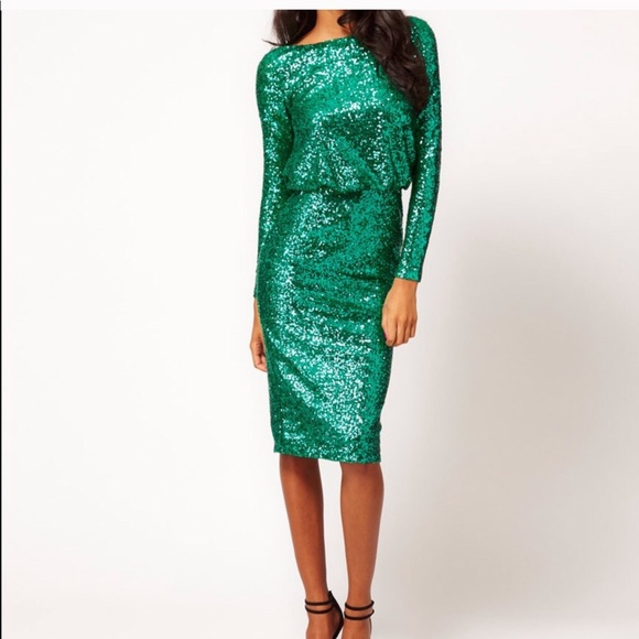 sparkling green dress